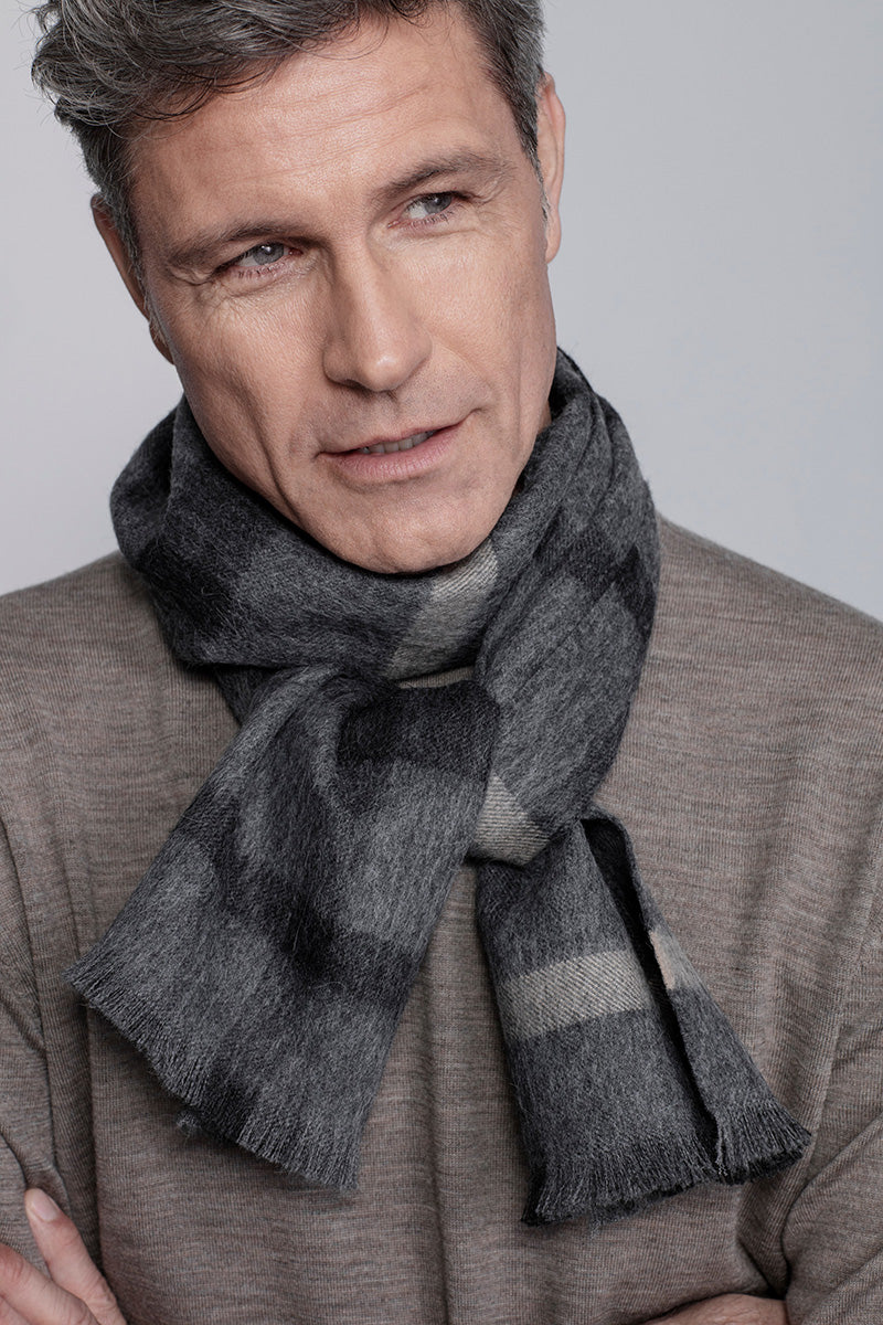 Elvang Denmark London scarf Scarf Grey/black/beige
