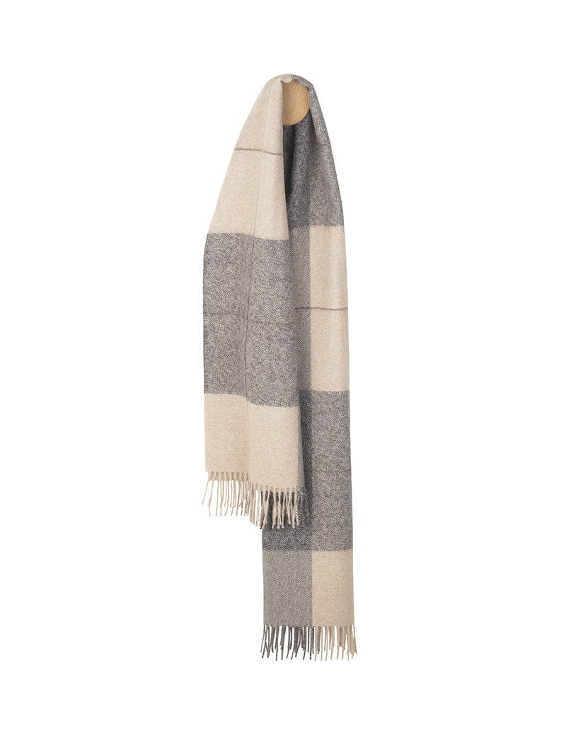 Elvang Denmark Praque scarf Scarf Beige/dark grey
