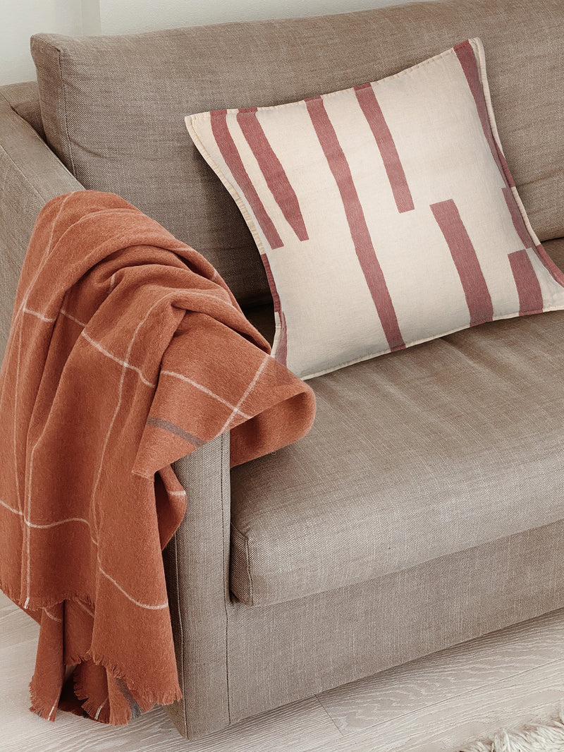 Elvang Denmark Lyme Grass cushion cover 50x50 cm Cushion Rusty red
