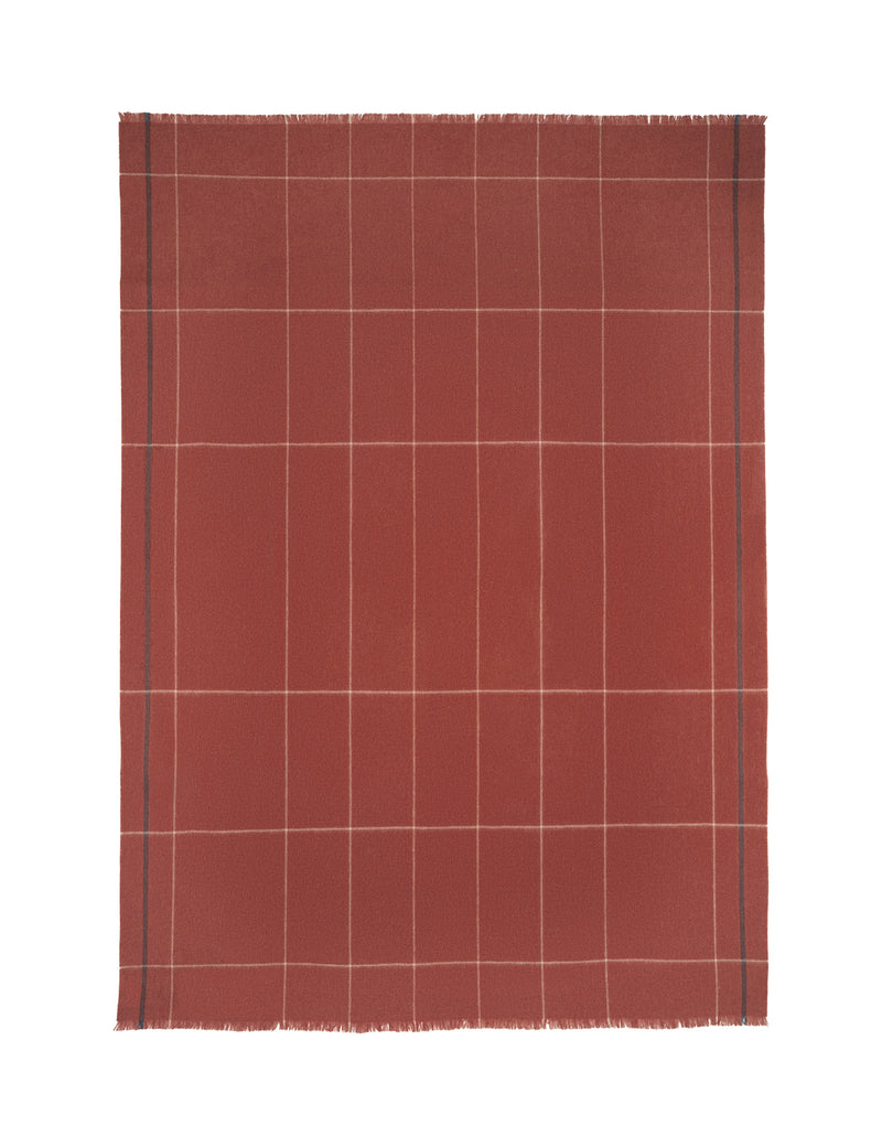 Elvang Denmark Square throw Throw Rusty red